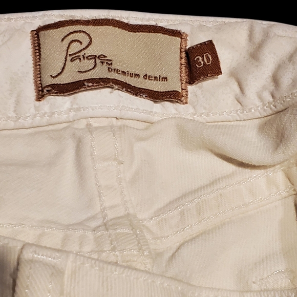 Paige Premium Capri Jeans Denim White Melrose Sz 30 X 24. 5" - Picture 6 of 16